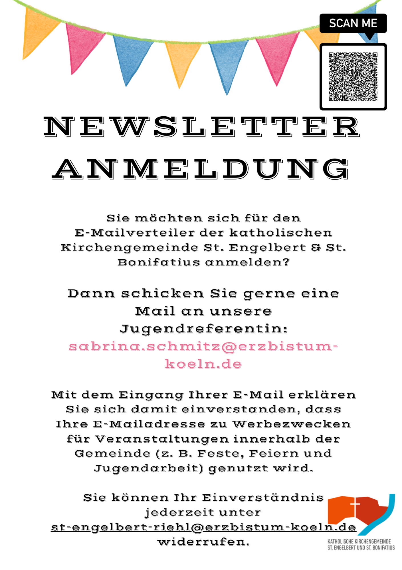 Anzeige / Flyer Newsletter anmeldung